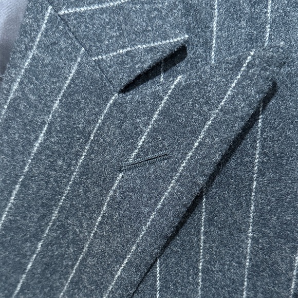 Polo Ralph LaurenCharcoal Pinstripe Double-Breasted jacket wool and cashmere - Picture 6 of 12